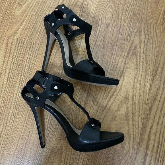 Herve Leger Hera black high heel Strappy sandals Stiletto shoes size EU 38 US 7 - Picture 3 of 9